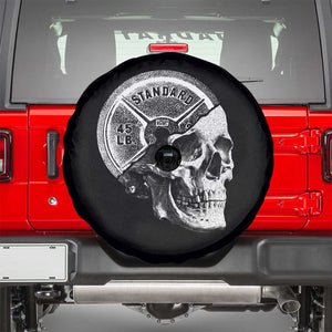 Skull 45 lbs Plate Weight Lifting Gym Workout Spare Tire Cover TS11 Black Print Your Wear