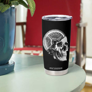Skull 45 lbs Plate Weight Lifting Gym Workout Tumbler Cup TS11 Print Your Wear