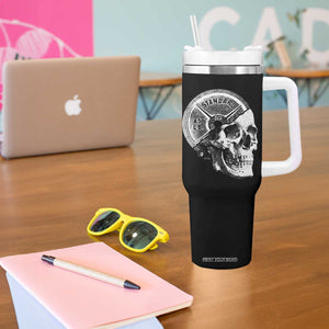 Skull 45 lbs Plate Weight Lifting Gym Workout Tumbler With Handle TS11 Print Your Wear