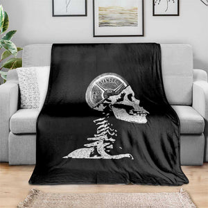 Funny Skeleton 45 lbs Plate Weight Lifting Gym Working Out Throw Blanket TS11 Print Your Wear