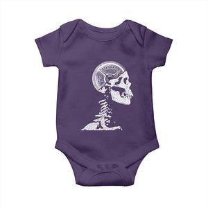 Funny Skeleton 45 lbs Plate Weight Lifting Gym Working Out Baby Onesie TS11 Purple Print Your Wear