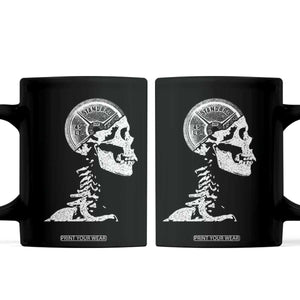 Funny Skeleton 45 lbs Plate Weight Lifting Gym Working Out Coffee Mug TS11 Black Print Your Wear