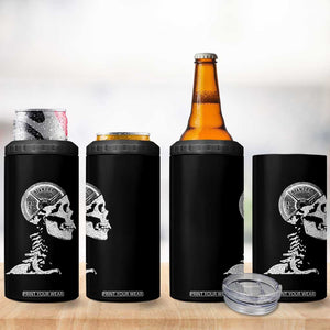 Funny Skeleton 45 lbs Plate Weight Lifting Gym Working Out 4 in 1 Can Cooler Tumbler TS11 Print Your Wear