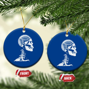 Funny Skeleton 45 lbs Plate Weight Lifting Gym Working Out Ceramic Ornament TS11 1pc Blue Print Your Wear