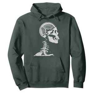 Funny Skeleton 45 lbs Plate Weight Lifting Gym Working Out Hoodie TS11 Dark Forest Green Print Your Wear