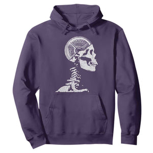 Funny Skeleton 45 lbs Plate Weight Lifting Gym Working Out Hoodie TS11 Purple Print Your Wear