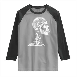 Funny Skeleton 45 lbs Plate Weight Lifting Gym Working Out Raglan Shirt TS11 Sport Gray Black Print Your Wear