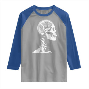 Funny Skeleton 45 lbs Plate Weight Lifting Gym Working Out Raglan Shirt TS11 Sport Gray Royal Print Your Wear
