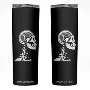 Funny Skeleton 45 lbs Plate Weight Lifting Gym Working Out Skinny Tumbler TS11 Black Print Your Wear
