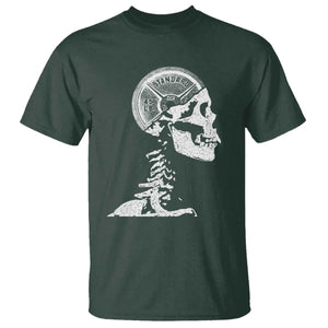Funny Skeleton 45 lbs Plate Weight Lifting Gym Working Out T Shirt TS11 Dark Forest Green Print Your Wear