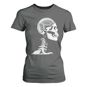 Funny Skeleton 45 lbs Plate Weight Lifting Gym Working Out T Shirt For Women TS11 Dark Heather Print Your Wear