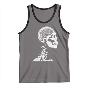 Funny Skeleton 45 lbs Plate Weight Lifting Gym Working Out Tank Top TS11 Deep Heather Black Print Your Wear