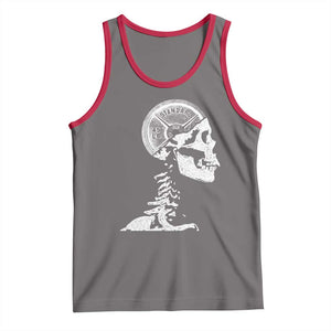 Funny Skeleton 45 lbs Plate Weight Lifting Gym Working Out Tank Top TS11 Deep Heather Red Print Your Wear