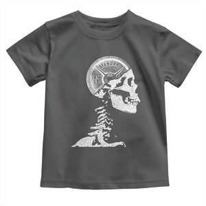 Funny Skeleton 45 lbs Plate Weight Lifting Gym Working Out Toddler T Shirt TS11 Dark Heather Print Your Wear