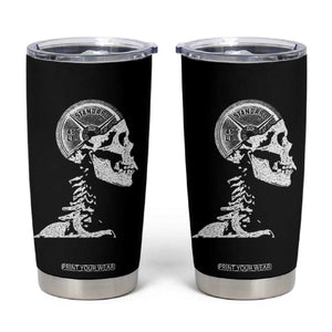 Funny Skeleton 45 lbs Plate Weight Lifting Gym Working Out Tumbler Cup TS11 Black Print Your Wear