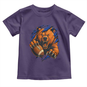 Funny CFB Game Day Toddler T Shirt Football Lover TS11 Purple Print Your Wear