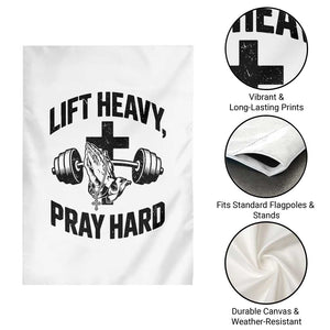 Lift Heavy Pray Hard Garden Flag Christian Workout Jesus Gym Lifting TS11 Print Your Wear