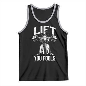 Funny Lift You Fools Tank Top Swole Wizard Weightlifting Bodybuilding Gym Fitness TS11 Black Athletic Heather Print Your Wear
