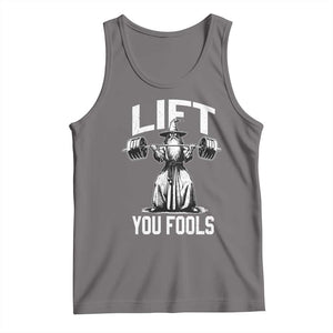 Funny Lift You Fools Tank Top Swole Wizard Weightlifting Bodybuilding Gym Fitness TS11 Deep Heather Print Your Wear