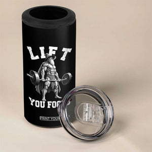 Funny Lift You Fools 4 in 1 Can Cooler Tumbler Swole Wizard Weightlifting Bodybuilding Gym TS11 Print Your Wear