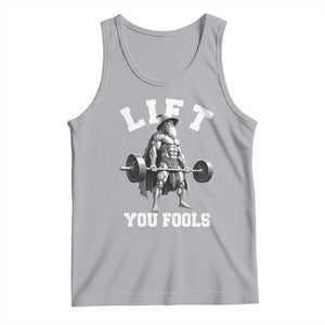 Funny Lift You Fools Tank Top Swole Wizard Weightlifting Bodybuilding Gym TS11 Athletic Heather Print Your Wear