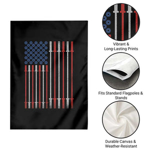 Fitness Gym Barbell Powerlifting Patriotic American Flag Garden Flag TS11 Print Your Wear