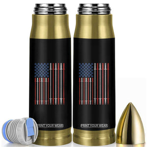 Fitness Gym Barbell Powerlifting Patriotic American Flag Bullet Tumbler TS11 Black Print Your Wear