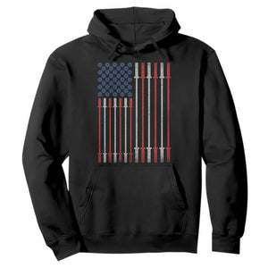 Fitness Gym Barbell Powerlifting Patriotic American Flag Hoodie TS11 Black Print Your Wear