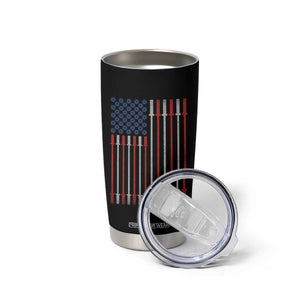 Fitness Gym Barbell Powerlifting Patriotic American Flag Tumbler Cup TS11 Print Your Wear
