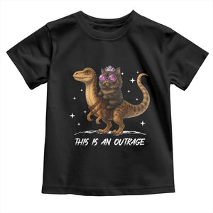 Dungeon Cat This Is An Outrage Toddler T Shirt Funny Princess Kitten Dinosaur TS11 Black Print Your Wear
