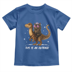 Dungeon Cat This Is An Outrage Toddler T Shirt Funny Princess Kitten Dinosaur TS11 Royal Blue Print Your Wear