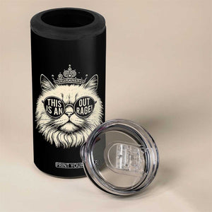 Dungeon Cat This Is An Outrage 4 in 1 Can Cooler Tumbler Funny Princess Kitten TS11 Print Your Wear