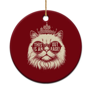 Dungeon Cat This Is An Outrage Ceramic Ornament Funny Princess Kitten TS11 1pc Red Print Your Wear