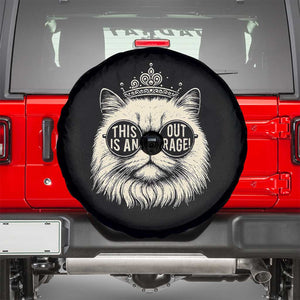 Dungeon Cat This Is An Outrage Spare Tire Cover Funny Princess Kitten TS11 Black Print Your Wear