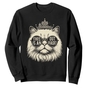 Dungeon Cat This Is An Outrage Sweatshirt Funny Princess Kitten TS11 Black Print Your Wear