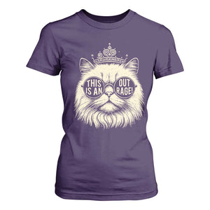Dungeon Cat This Is An Outrage T Shirt For Women Funny Princess Kitten TS11 Purple Print Your Wear