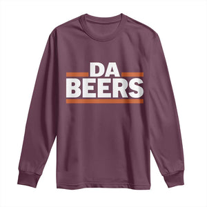 Funny Chicago Beer Lover Long Sleeve Shirt Beer Day Drinking Party TS11 Maroon Print Your Wear