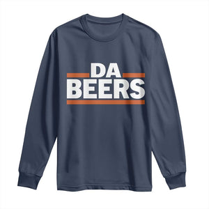 Funny Chicago Beer Lover Long Sleeve Shirt Beer Day Drinking Party TS11 Navy Print Your Wear