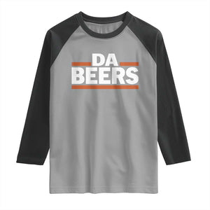 Funny Chicago Beer Lover Raglan Shirt Beer Day Drinking Party TS11 Sport Gray Black Print Your Wear
