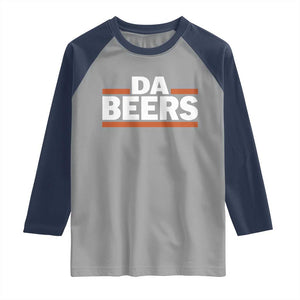 Funny Chicago Beer Lover Raglan Shirt Beer Day Drinking Party TS11 Sport Gray Navy Print Your Wear