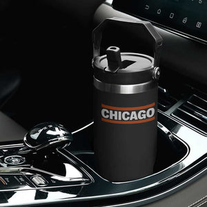 Chicago Flip Straw Tumbler Classic Retro City Illinois IL Lake Michigan Midwest Pride TS11 Print Your Wear