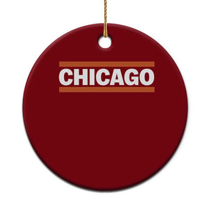 Chicago Ceramic Ornament Classic Retro City Illinois IL Lake Michigan Midwest Pride TS11 1pc Red Print Your Wear