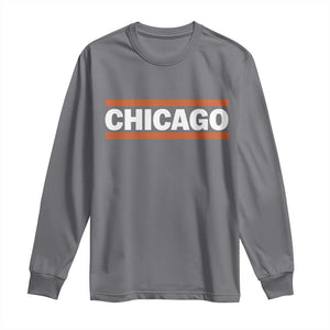 Chicago Long Sleeve Shirt Classic Retro City Illinois IL Lake Michigan Midwest Pride TS11 Charcoal Print Your Wear
