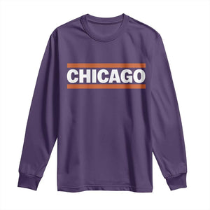 Chicago Long Sleeve Shirt Classic Retro City Illinois IL Lake Michigan Midwest Pride TS11 Purple Print Your Wear