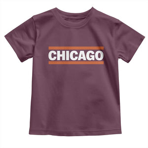 Chicago Toddler T Shirt Classic Retro City Illinois IL Lake Michigan Midwest Pride TS11 Maroon Print Your Wear