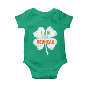 Funny Irish St Patrick's Day I Am The Redhead Baby Onesie Vintage Clover Shamrock TS11 Irish Green Print Your Wear