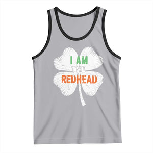 Funny Irish St Patrick's Day I Am The Redhead Tank Top Vintage Clover Shamrock TS11 Athletic Heather Black Print Your Wear