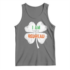 Funny Irish St Patrick's Day I Am The Redhead Tank Top Vintage Clover Shamrock TS11 Black Heather Print Your Wear