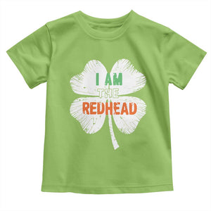 Funny Irish St Patrick's Day I Am The Redhead Toddler T Shirt Vintage Clover Shamrock TS11 Lime Print Your Wear