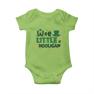 Funny St Patrick's Day Wee Little Hooligan Baby Onesie Shamrock TS11 Lime Print Your Wear
